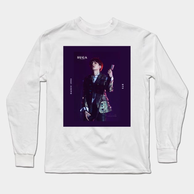 BTS Suga: Dark Theme #1 Long Sleeve T-Shirt by TheMochiLife